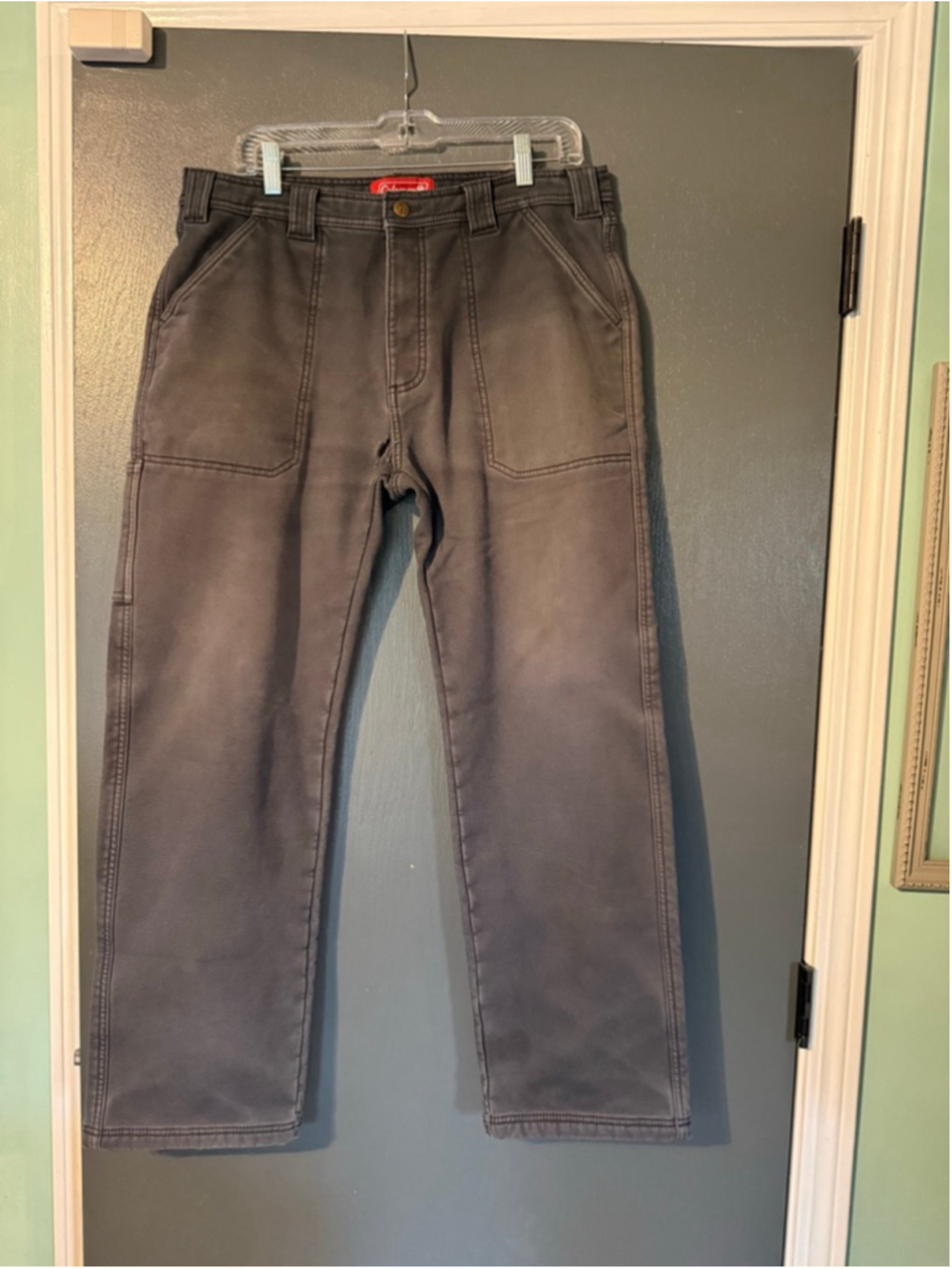 Men's Coleman Gray Cargo Pants Waist 34